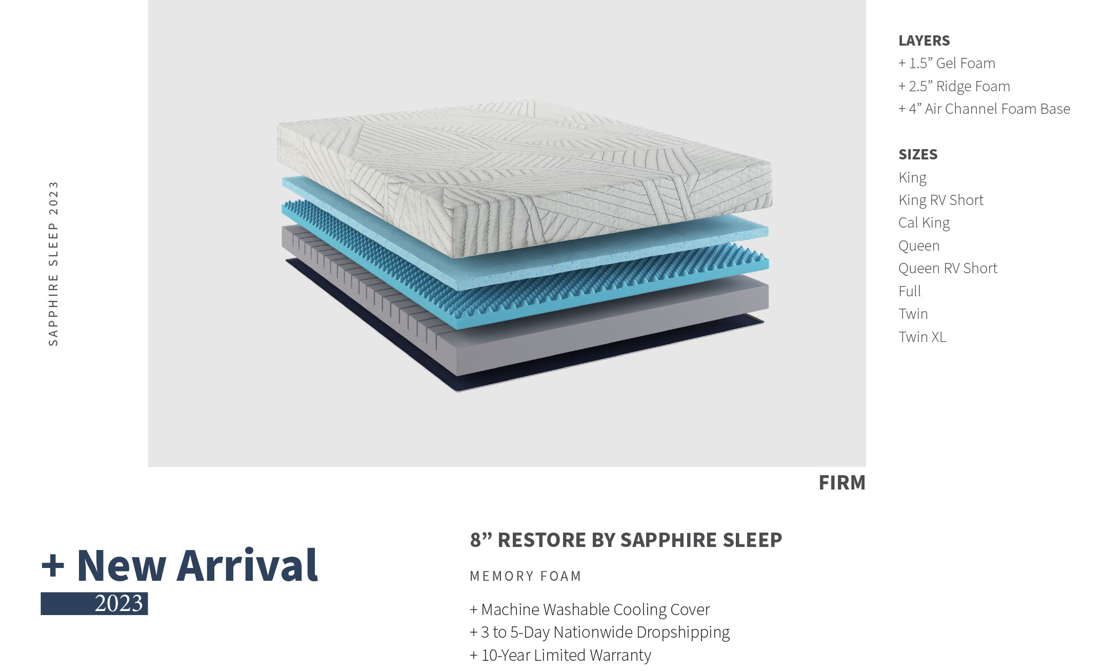 8 RESTORE BY SAPPHIRE SLEEP Sapphire Sleep